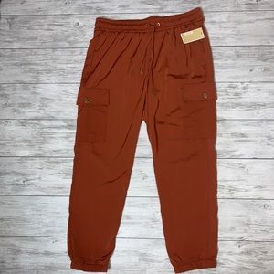 MICHAEL Michael Kors Burnt Orange Joggers L NWT
